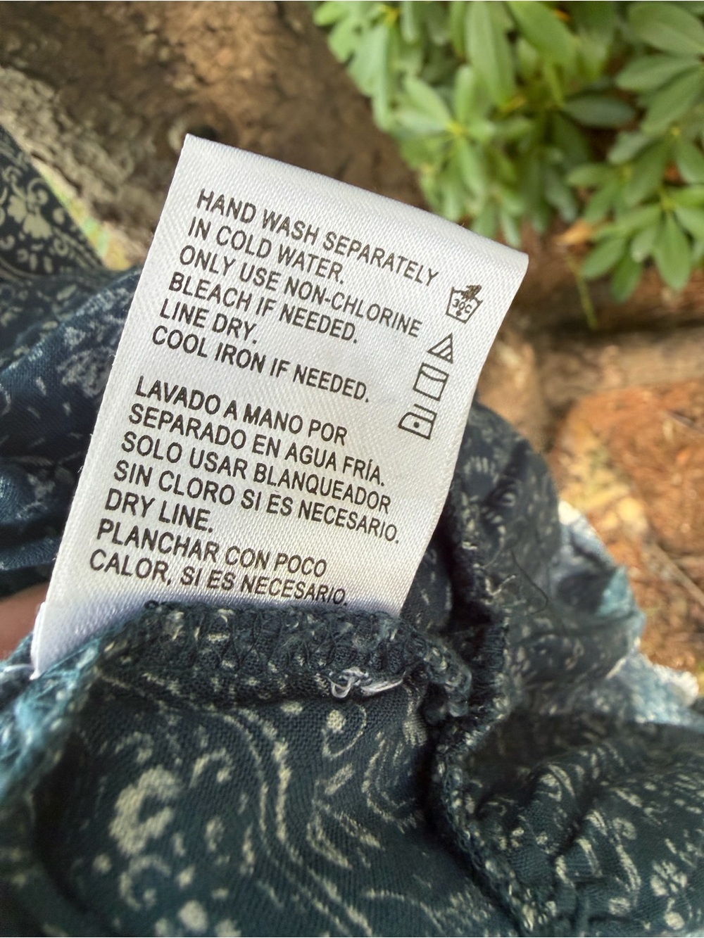 Patrons of Peace Teal Paisley Lace-Trim Maxi Dress- medium -elastic waist/straps - Picture 7 of 11